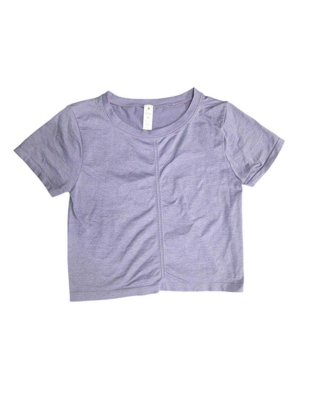 Yogalicious Seamless Bridgett Purple Short Sleeve Athletic Crop Top Women Size M